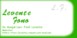 levente fono business card