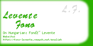 levente fono business card